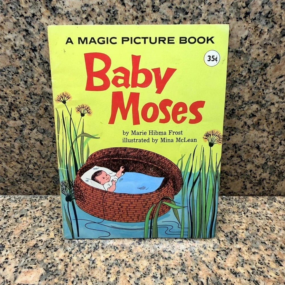 Vintage 1969 Baby Moses Marie Hibma Frost David C Cook Magic Picture Book